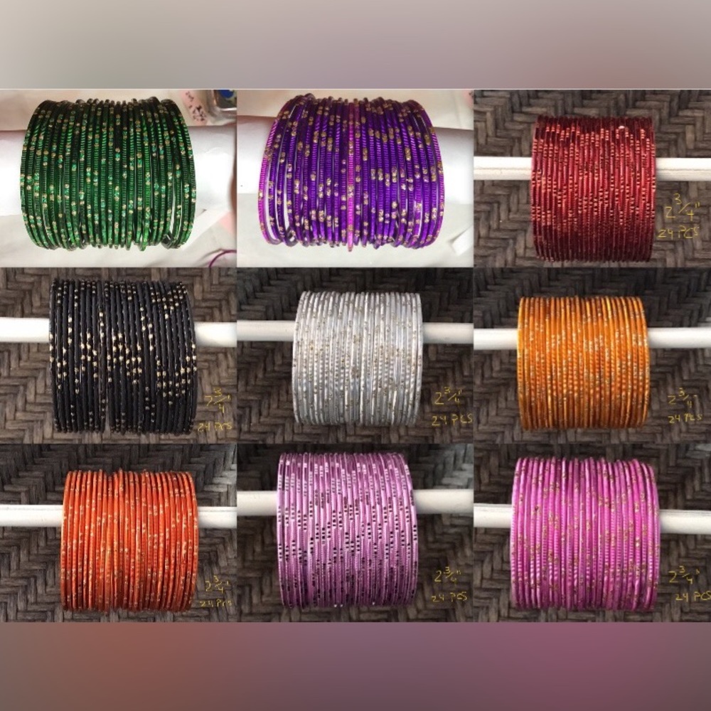 24 PCS Metal Bangle Set Made In India